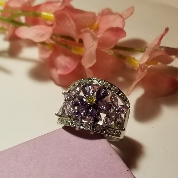 Gorgeous Genuine Amethyst and Citrine Ring - Picture 8 of 8